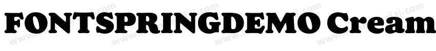FONTSPRINGDEMO CreamBlackItalic字体转换
